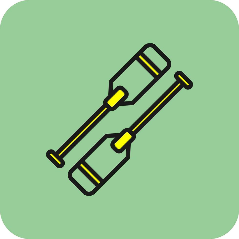 Oars Vector Icon Design