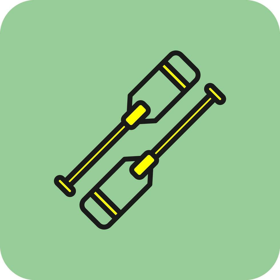 Oars Vector Icon Design