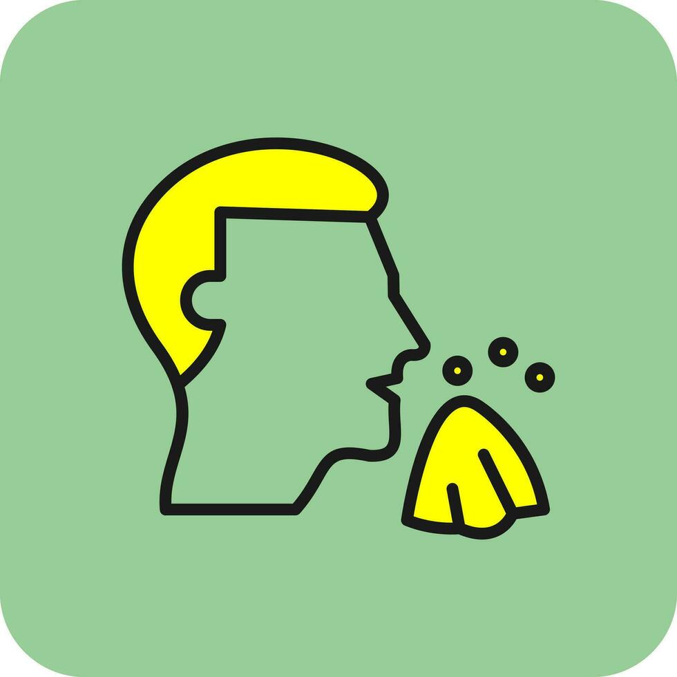 Sneeze Vector Icon Design