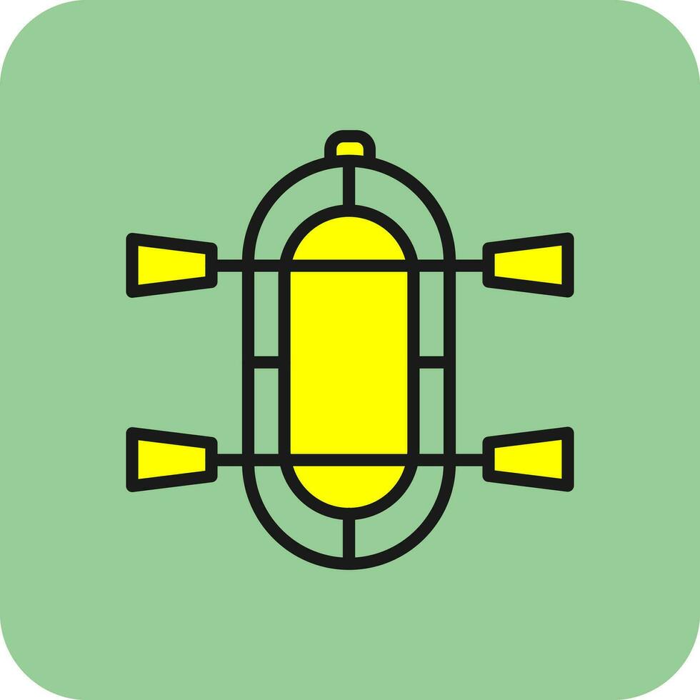 Rafting Vector Icon Design