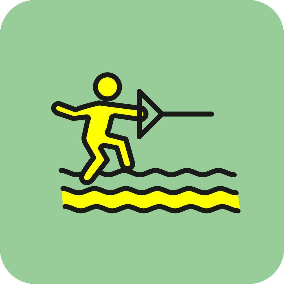 Water ski Vector Icon Design