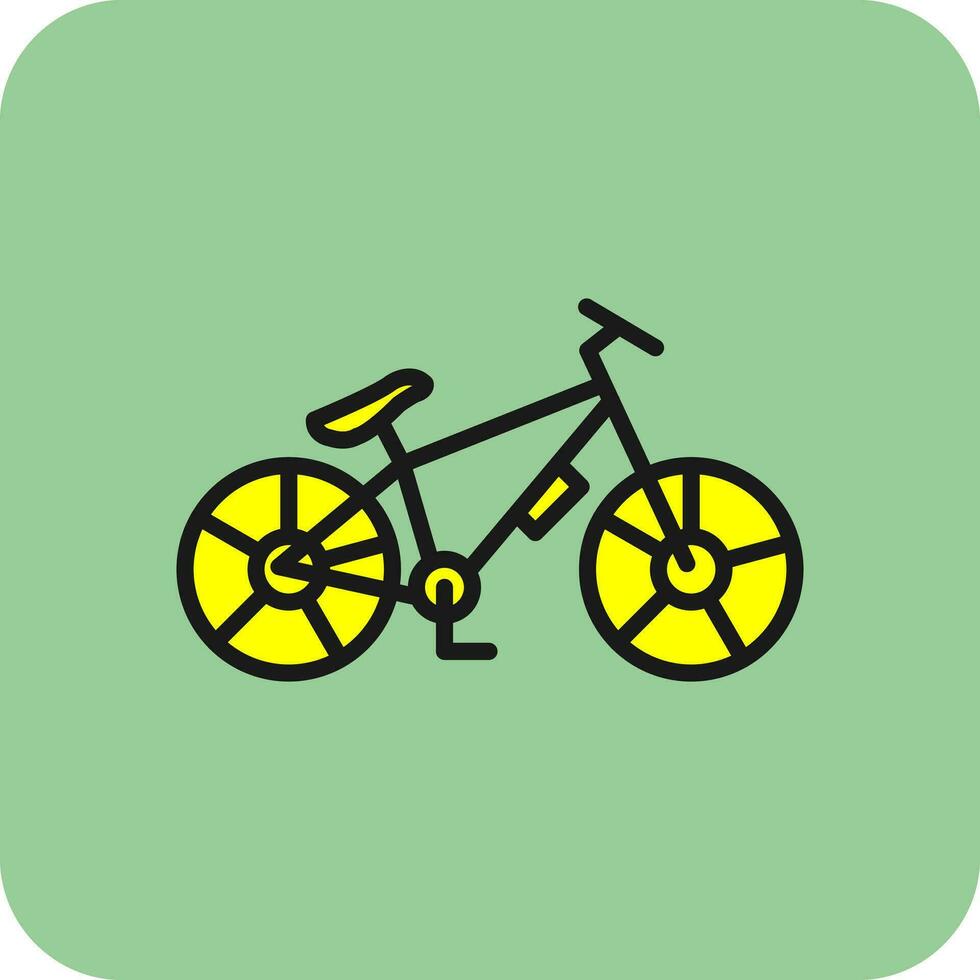 diseño de icono de vector de bicicleta de montaña