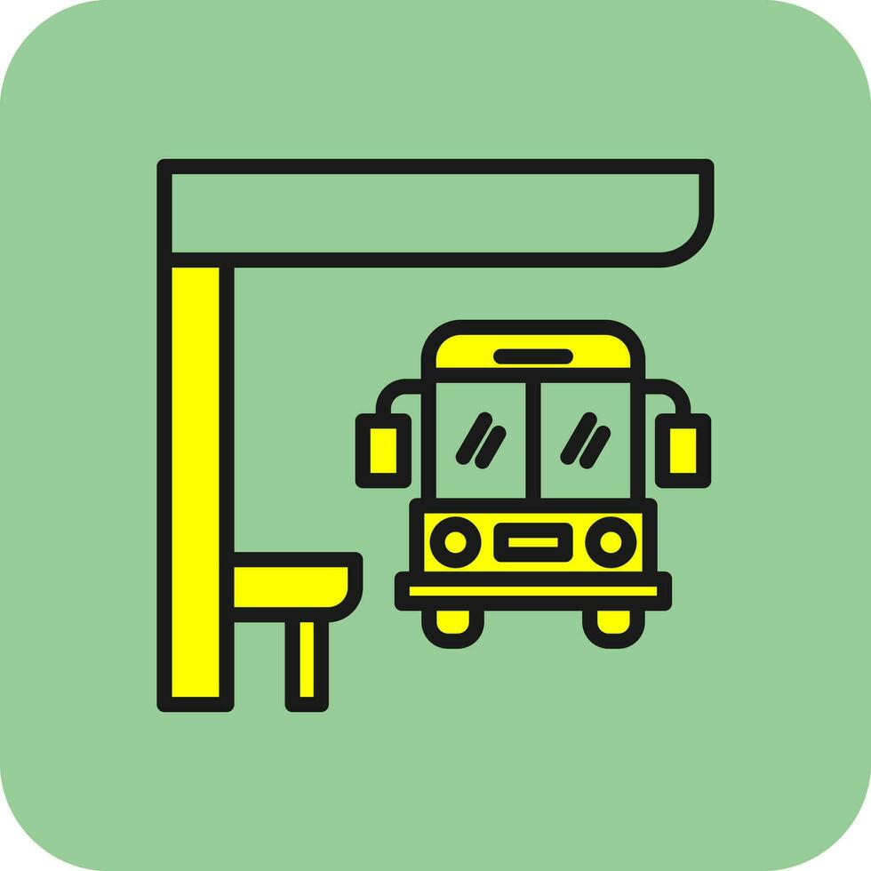 autobús detener vector icono diseño