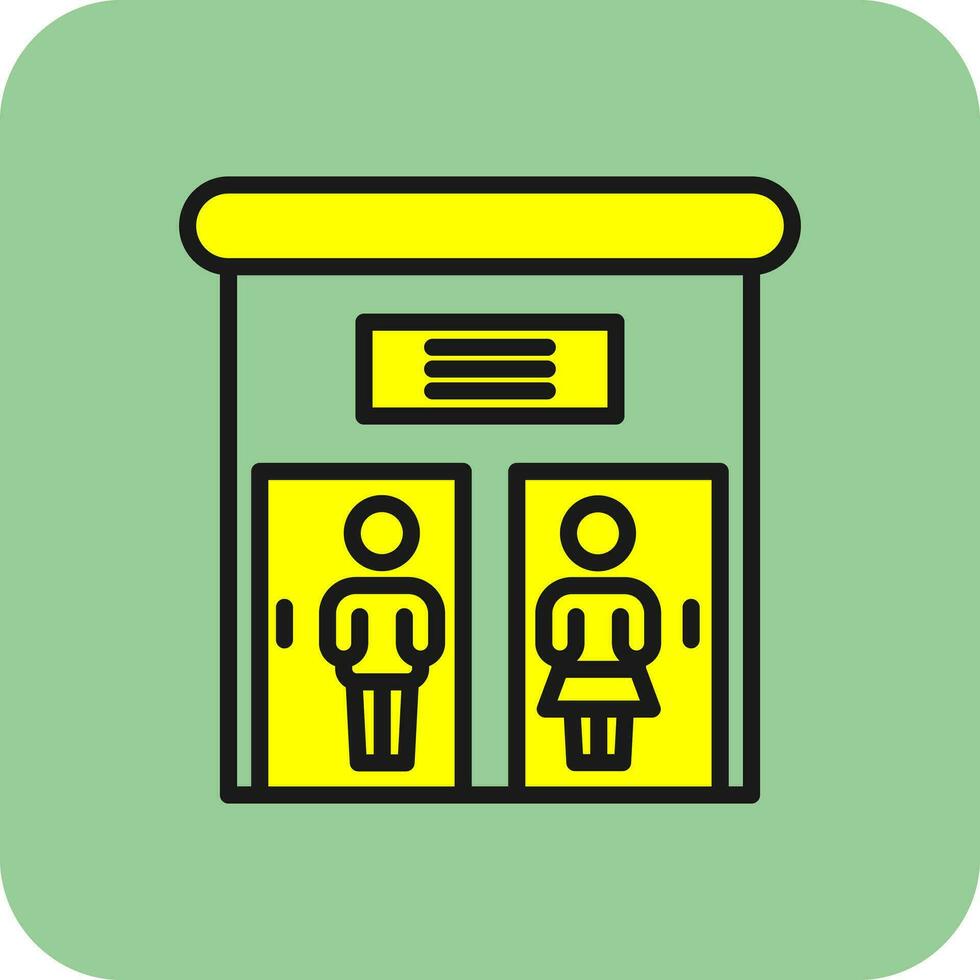 Public toilet Vector Icon Design