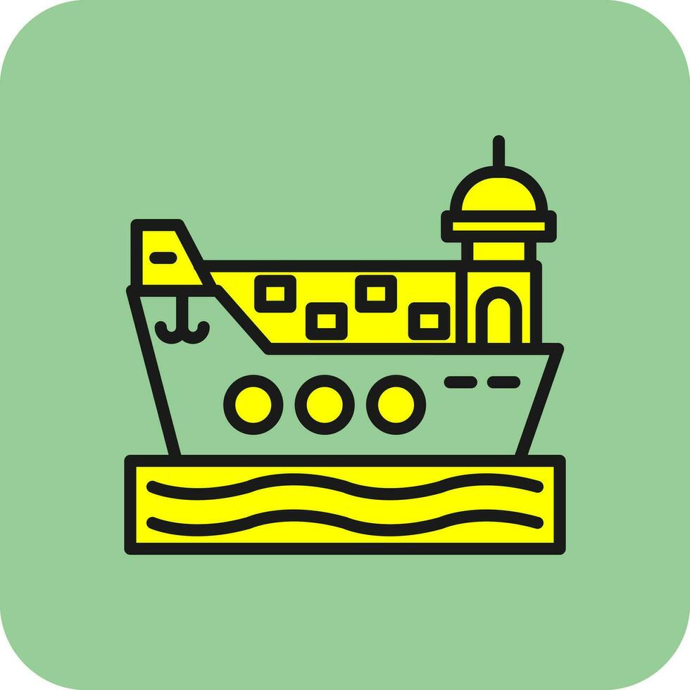 Cargo ship Vector Icon Design