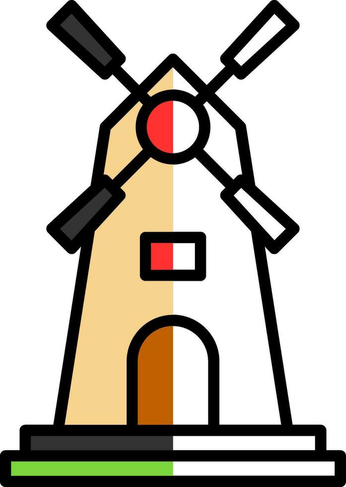 Windmill Vector Icon Design