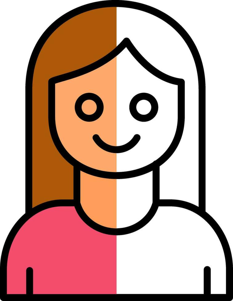 diseño de icono de vector de niña