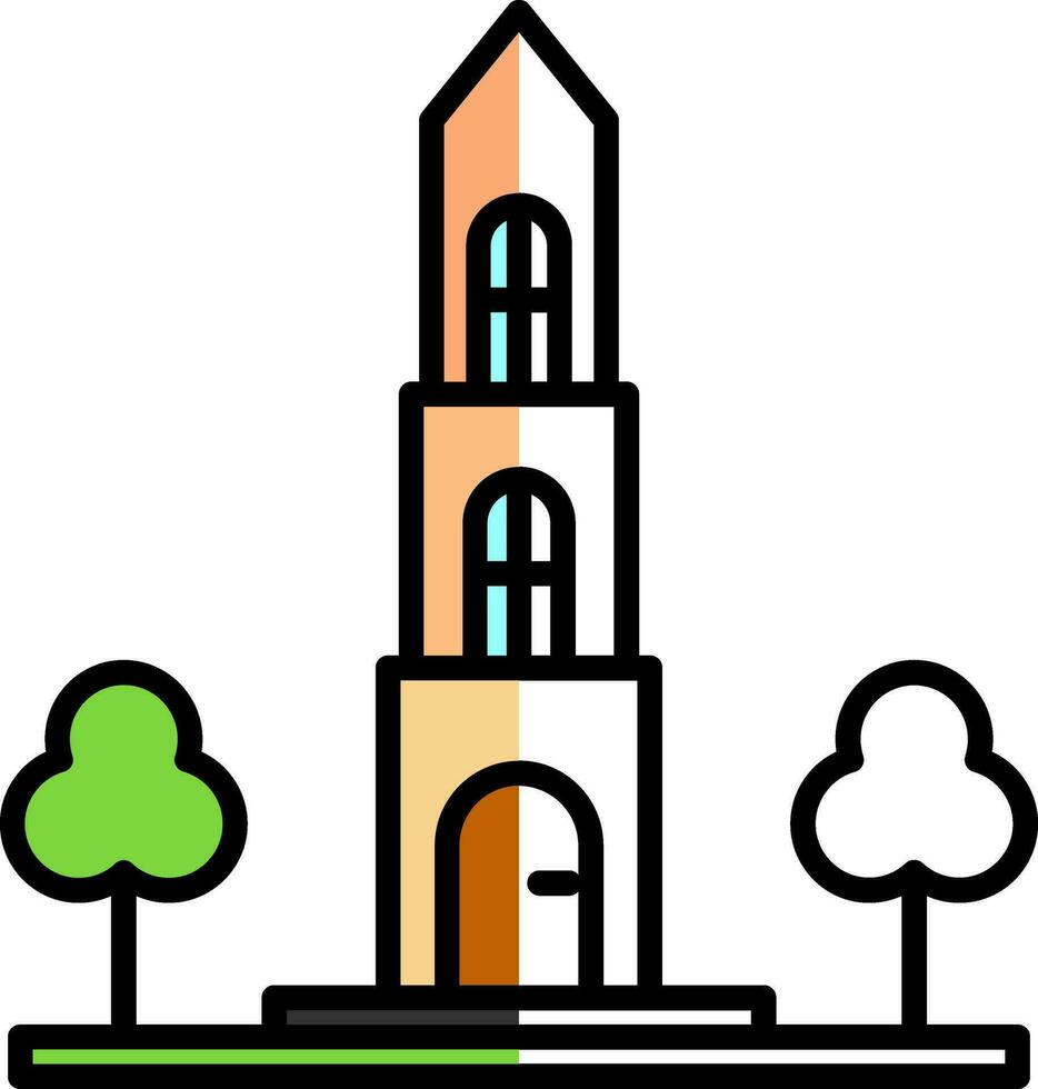 Dom tower Vector Icon Design