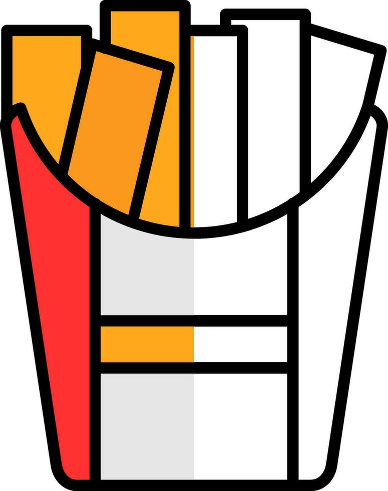 French fries Vector Icon Design