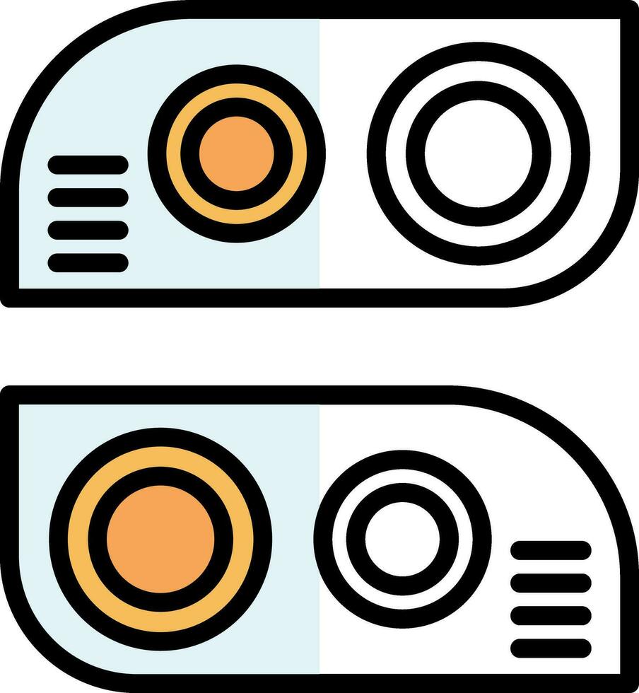 Car light Vector Icon Design