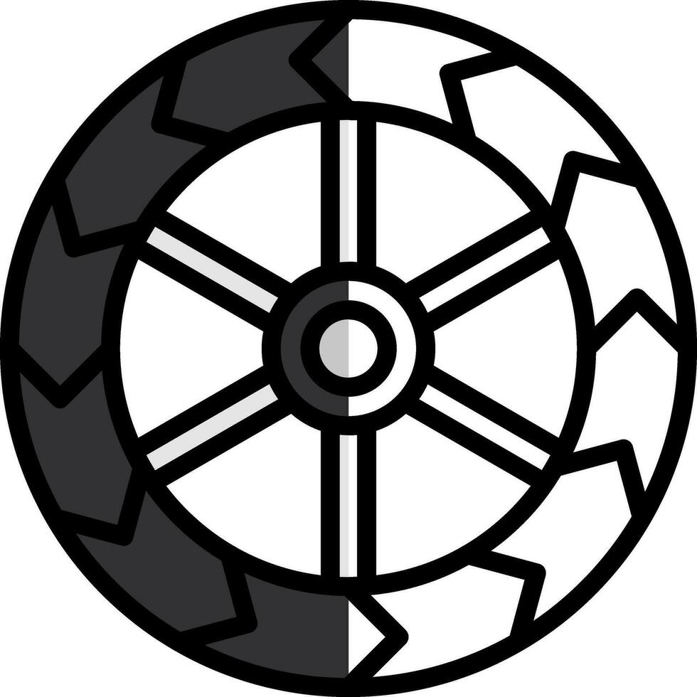 Wheels Vector Icon Design