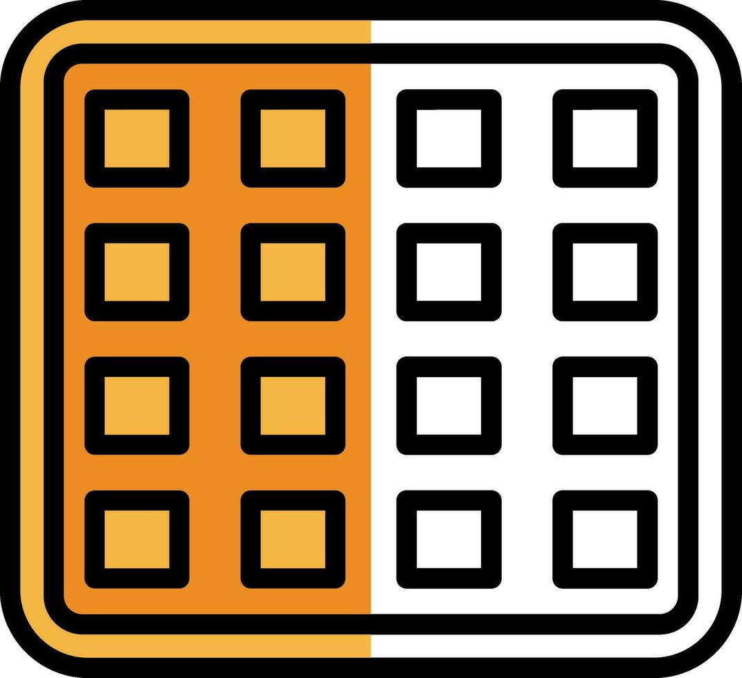 Waffle Vector Icon Design