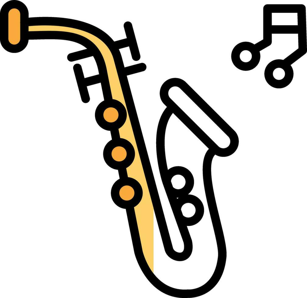 Saxophone Vector Icon Design