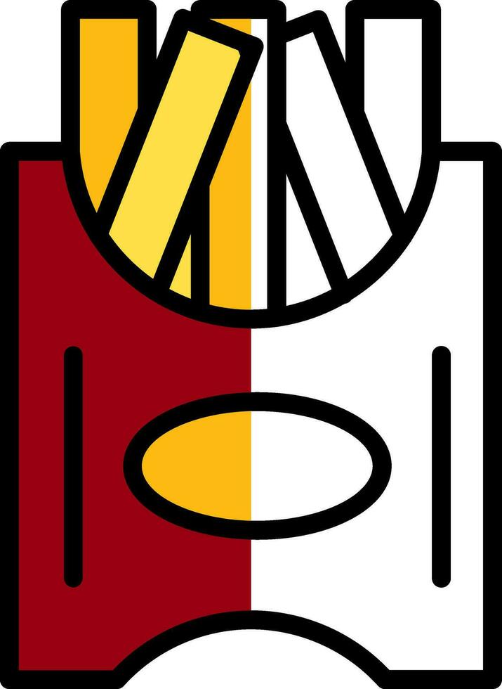 French fries Vector Icon Design