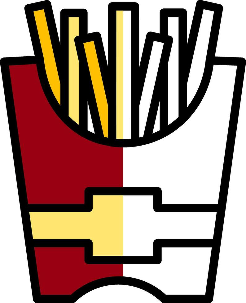 patatas fritas vector icono diseño