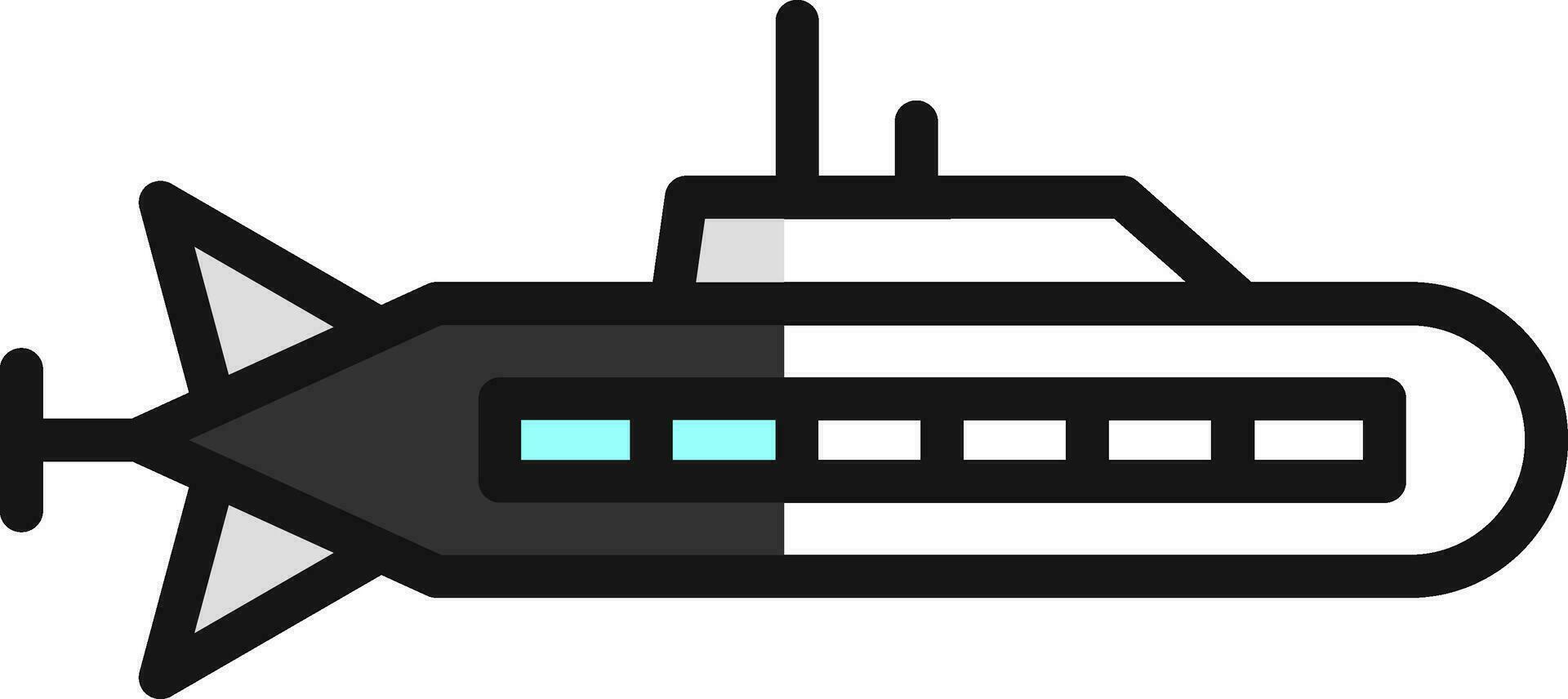 Submarine Vector Icon Design
