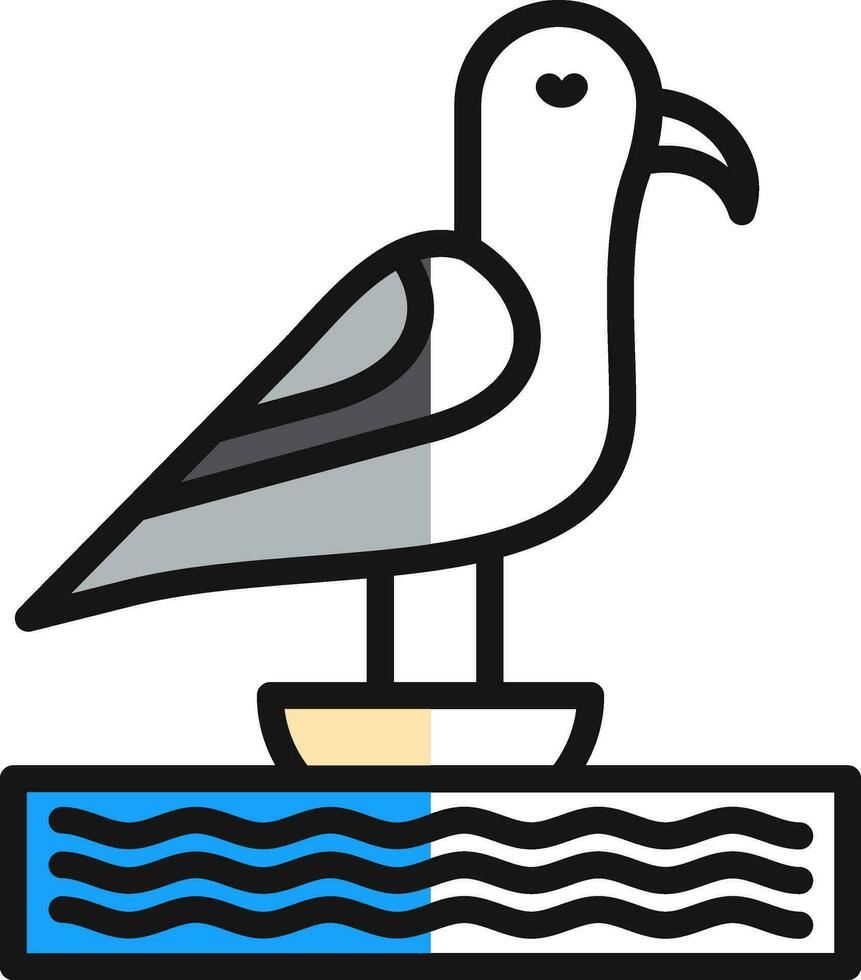 Seagull Vector Icon Design