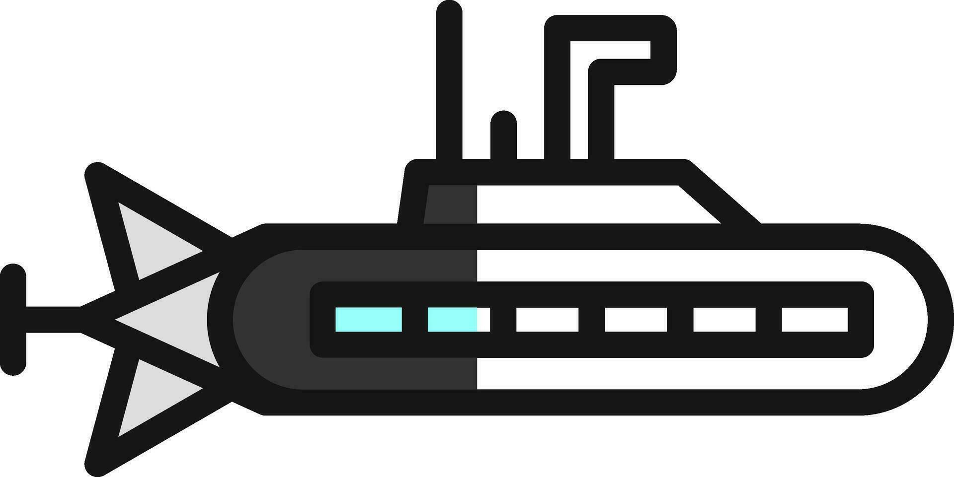 Submarine Vector Icon Design