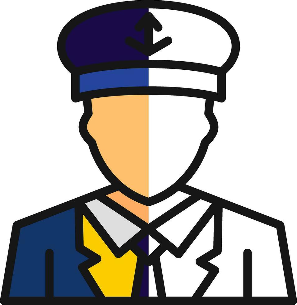 Captain Vector Icon Design