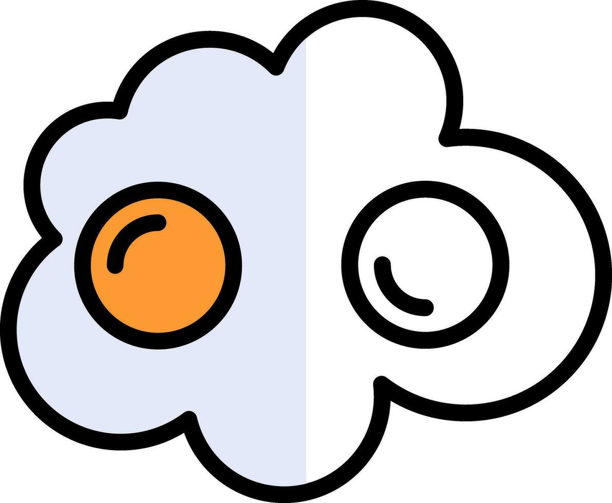 Fried egg Vector Icon Design