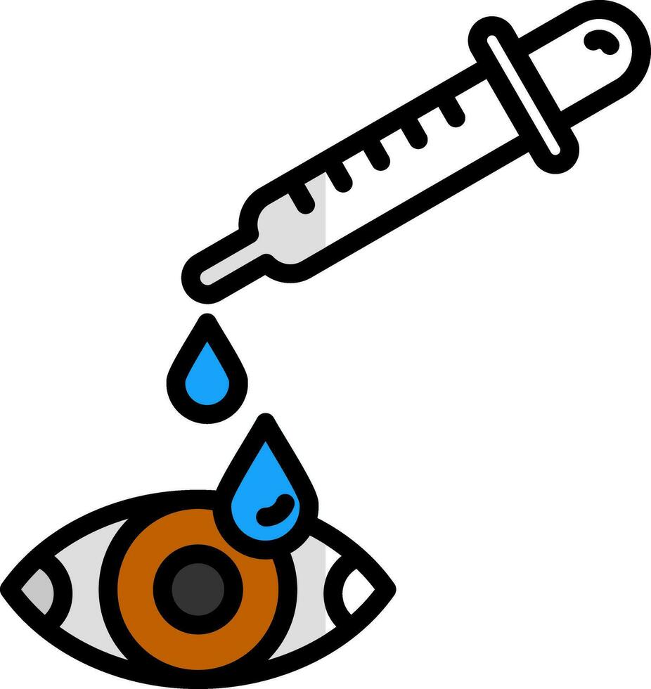 diseño de icono de vector de gota de ojo