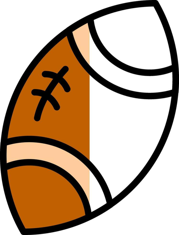 Rugby ball Vector Icon Design