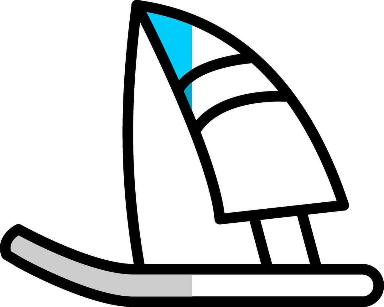 diseño de icono de vector de windsurf