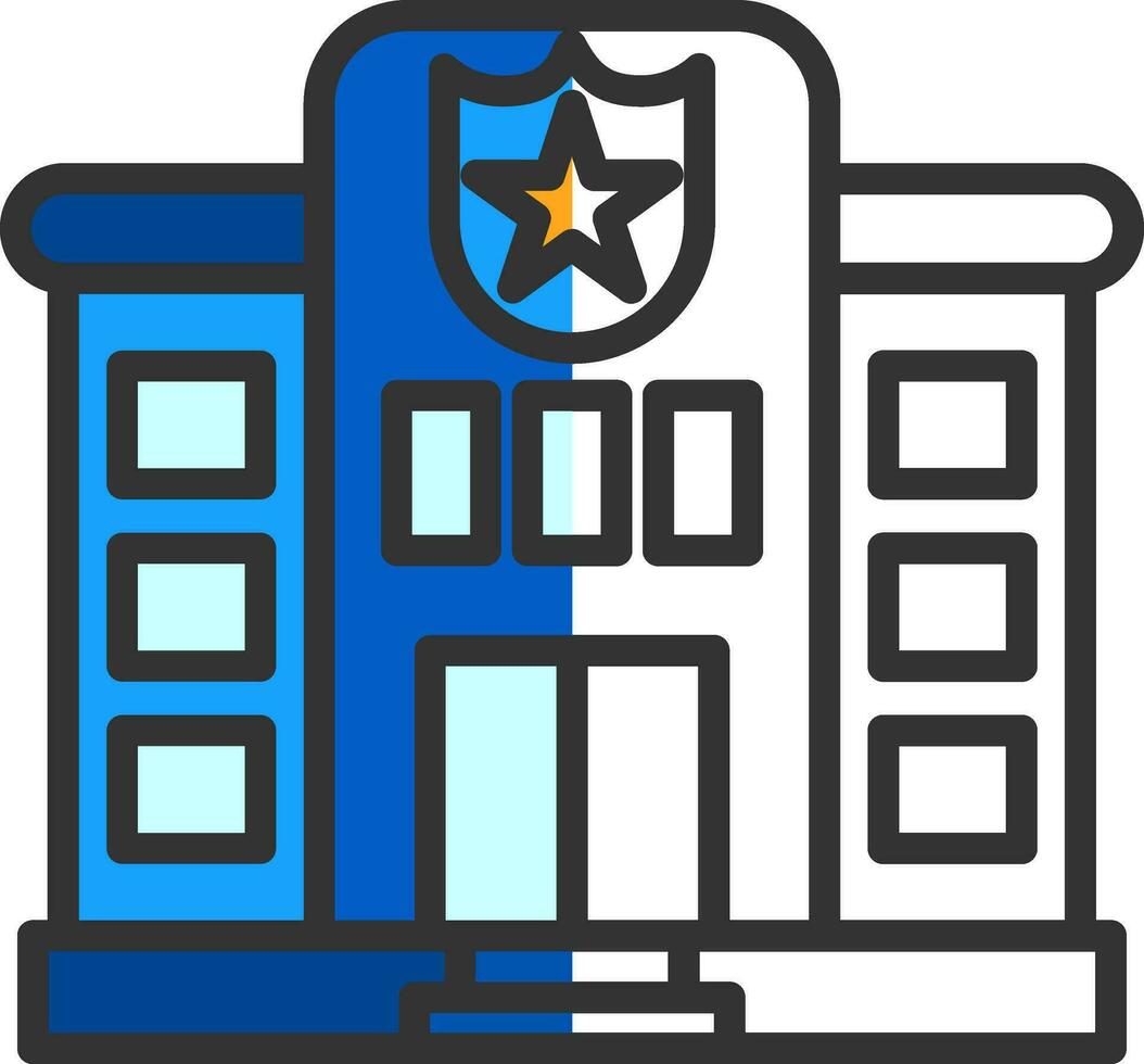 Police station Vector Icon Design