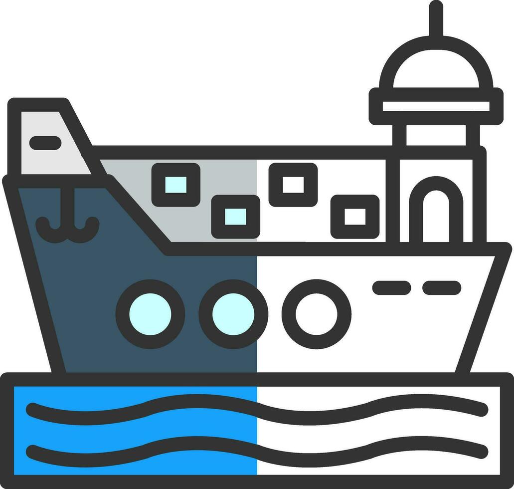 Cargo ship Vector Icon Design