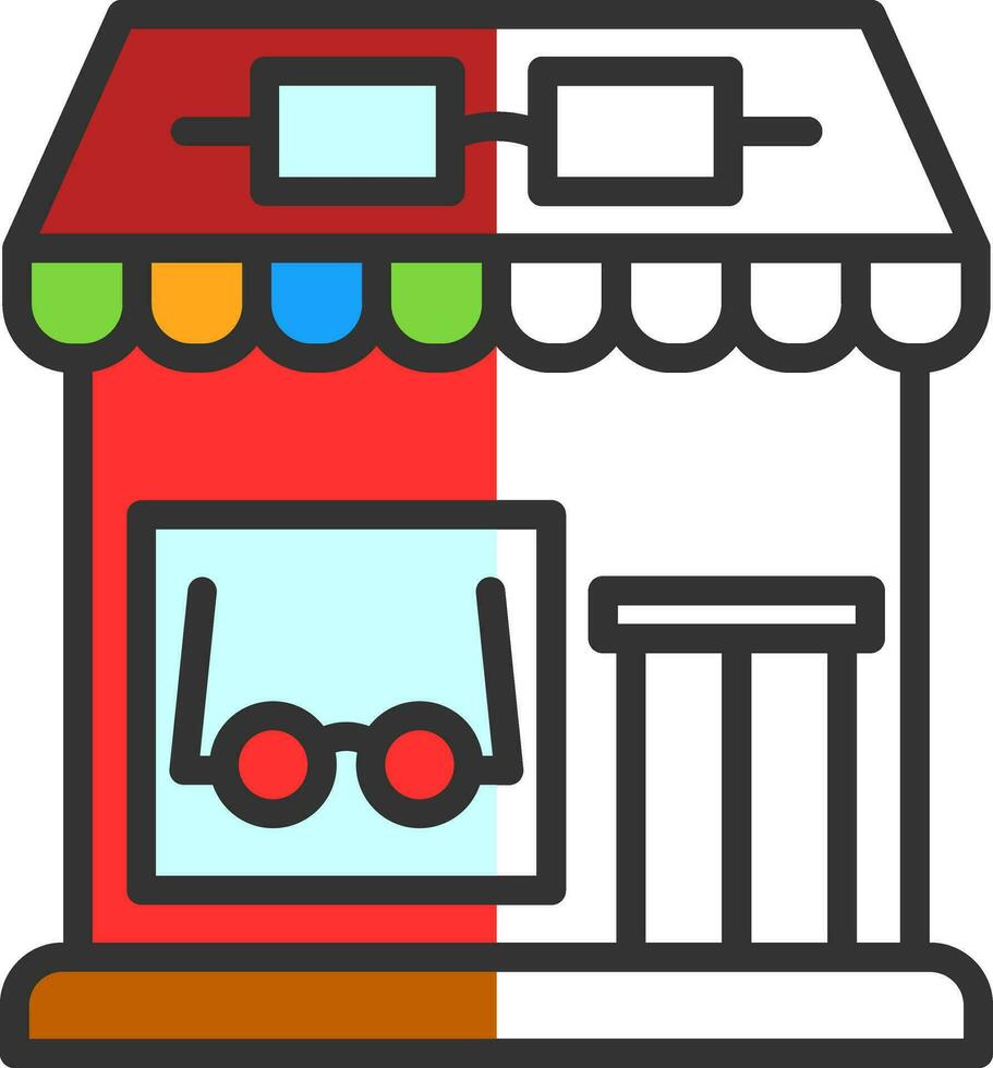 diseño de icono de vector de tienda óptica