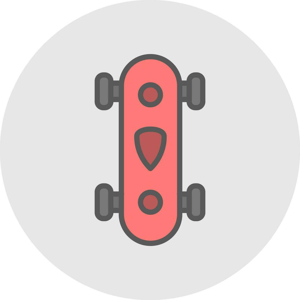 Longboard Vector Icon Design