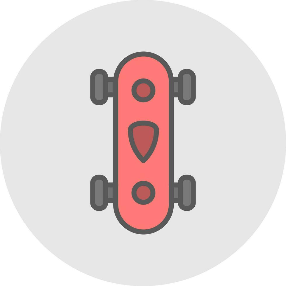 Longboard Vector Icon Design