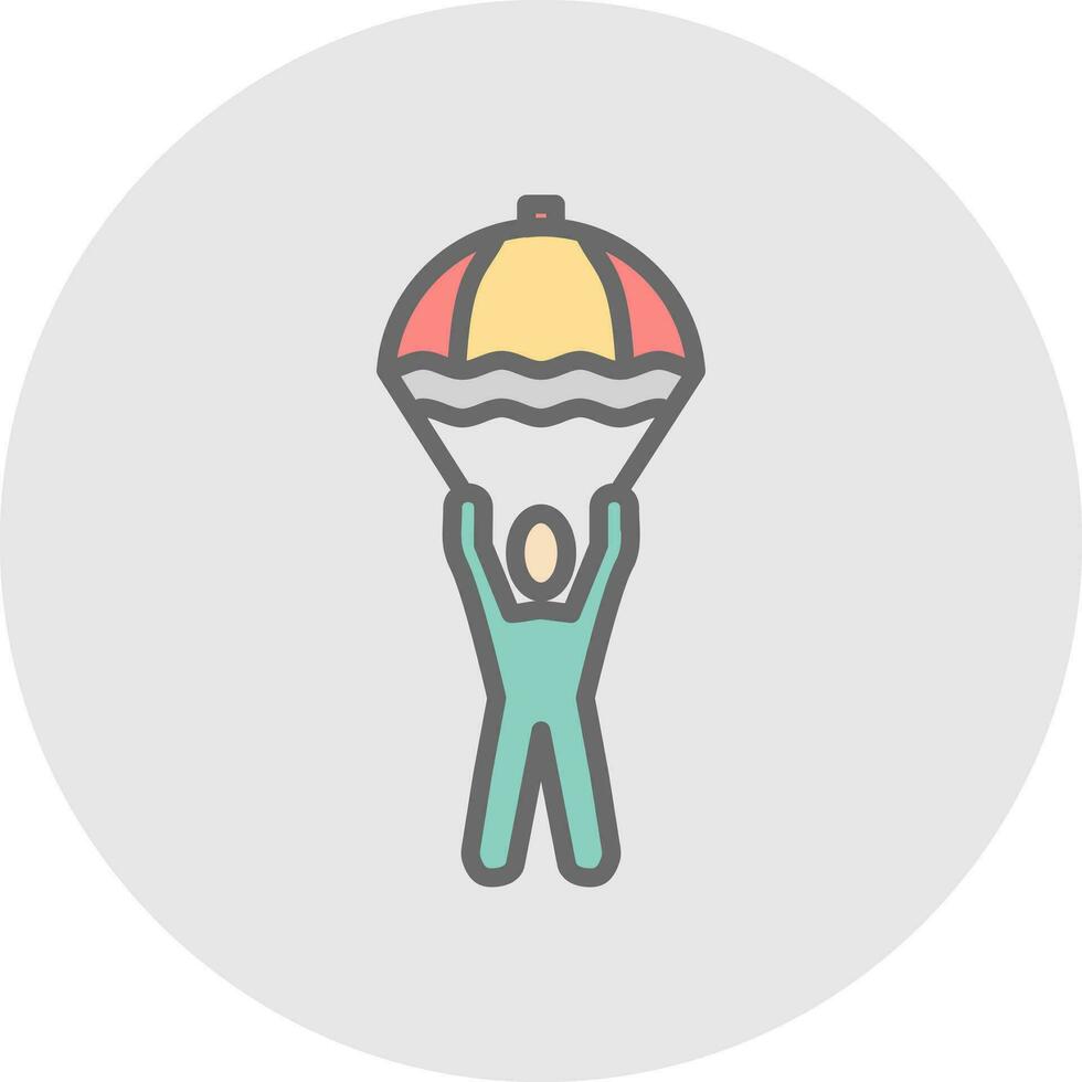 Skydiving Vector Icon Design
