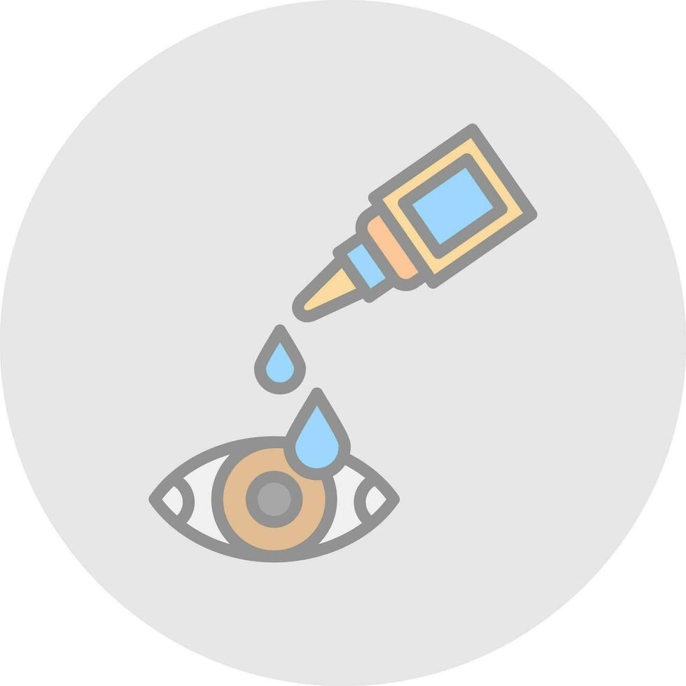 diseño de icono de vector de gota de ojo