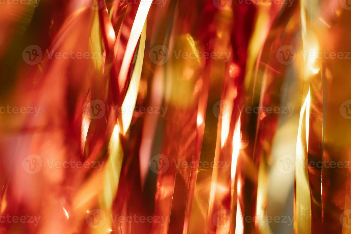 Abstract atmospheric background of tinsel with bokeh. photo