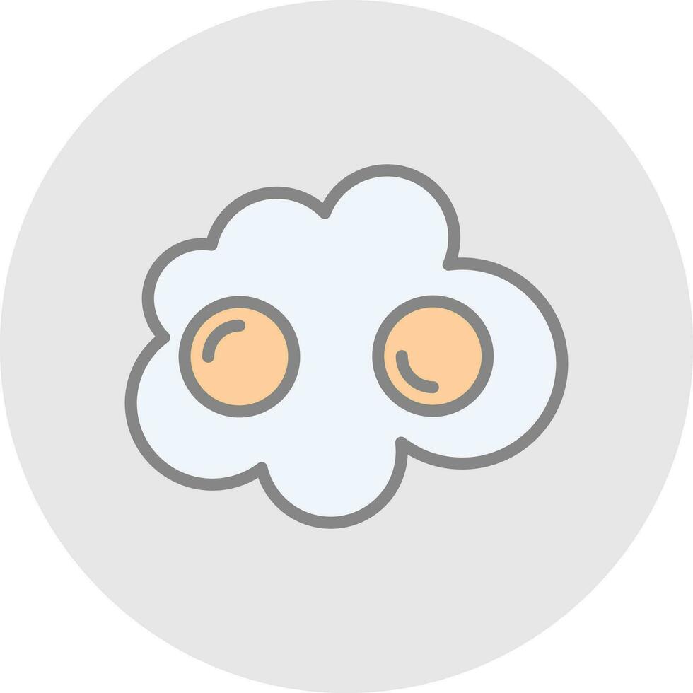 Fried egg Vector Icon Design