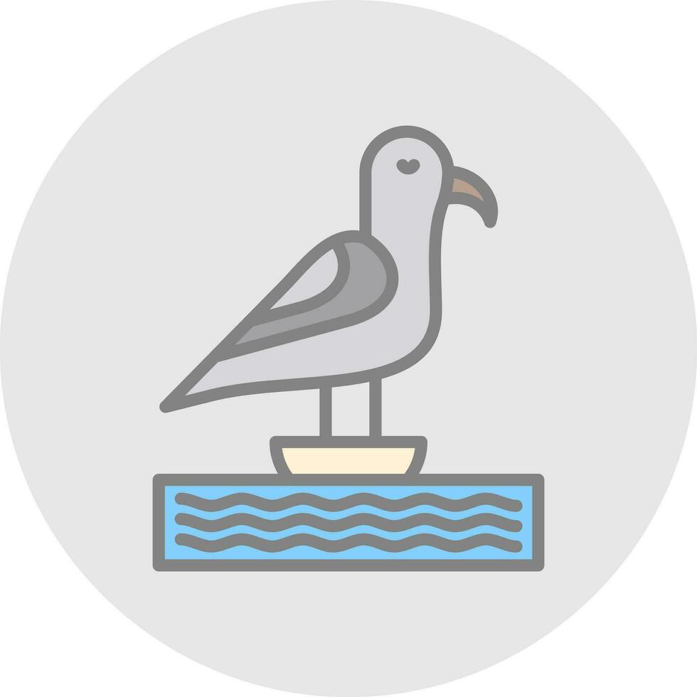 Seagull Vector Icon Design