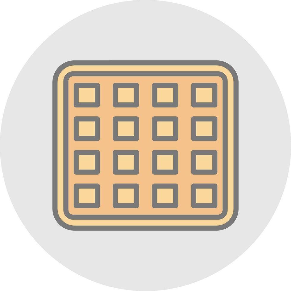 Waffle Vector Icon Design