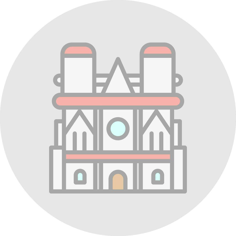 Notre dame Vector Icon Design