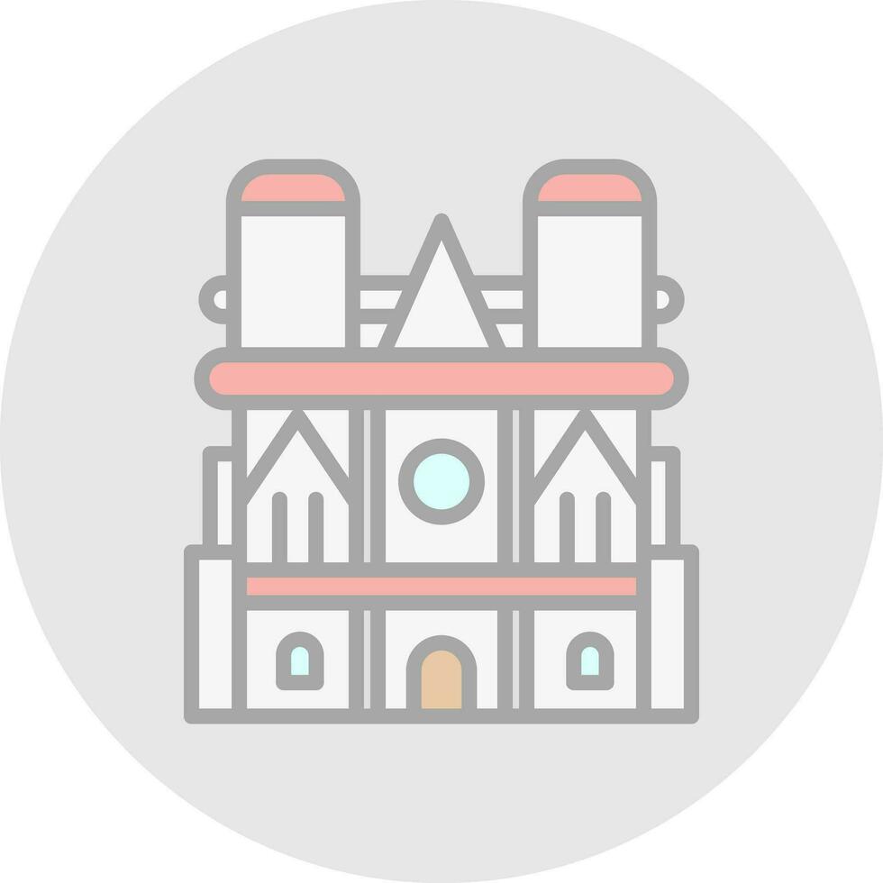 Notre dame Vector Icon Design