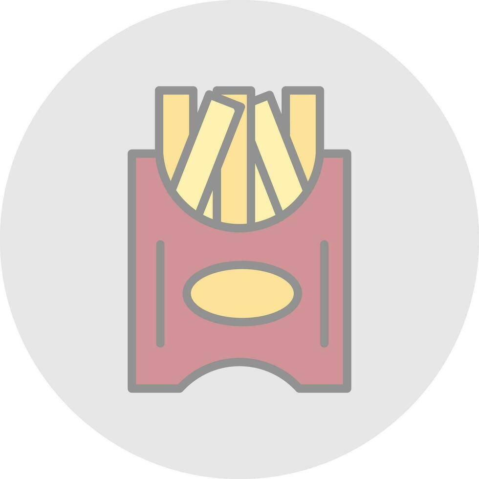 diseño de icono de vector de papas fritas