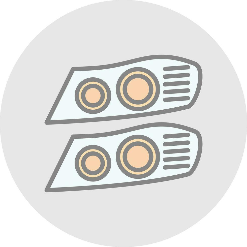 Car lights Vector Icon Design