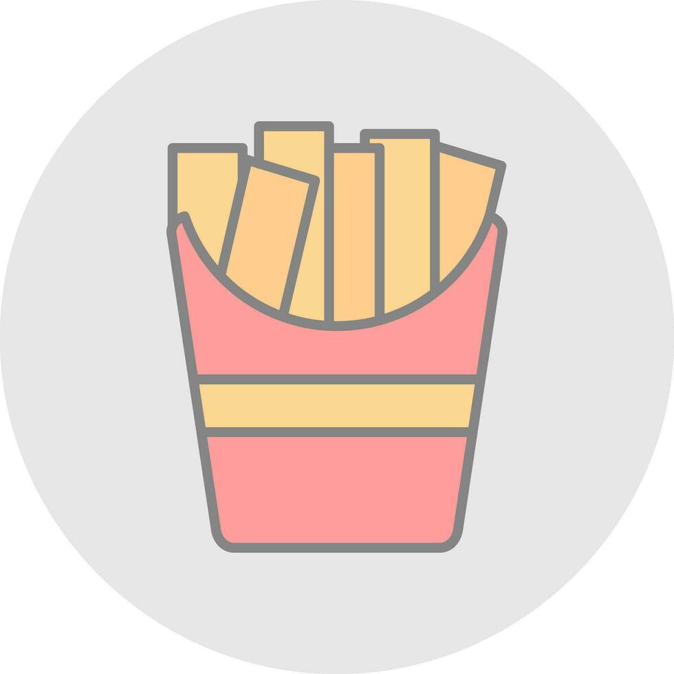 diseño de icono de vector de papas fritas