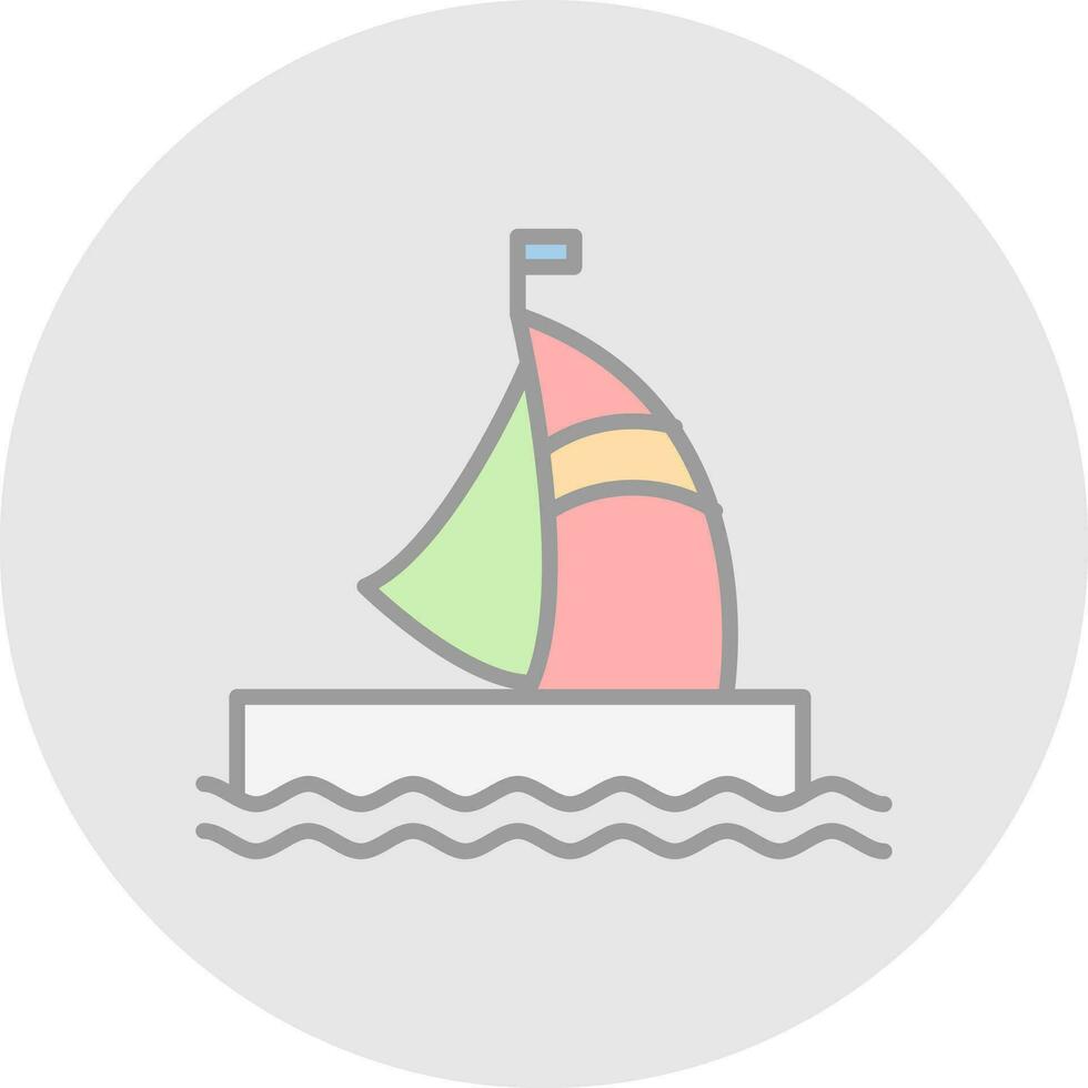 Houseboat Vector Icon Design