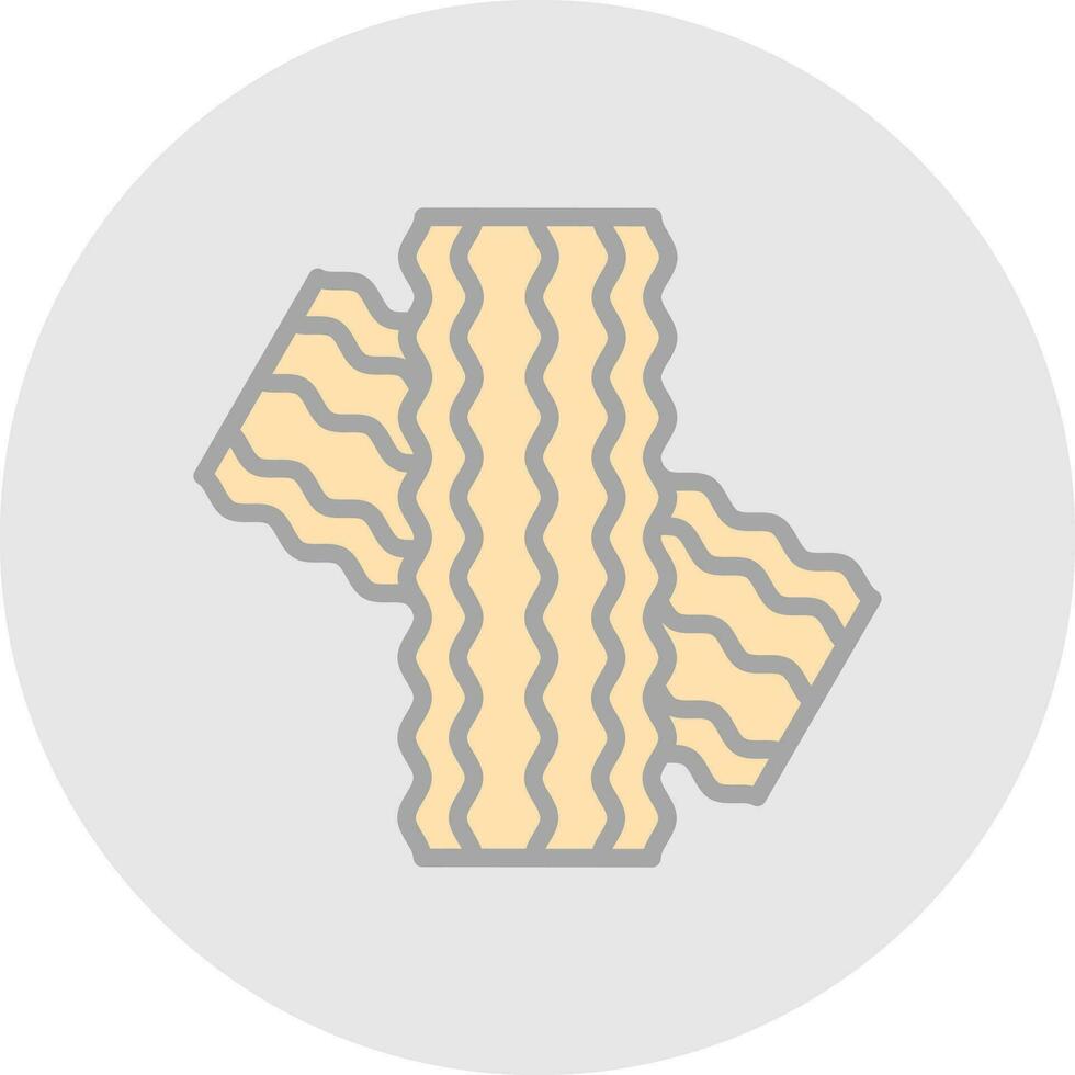 Bacon pie Vector Icon Design
