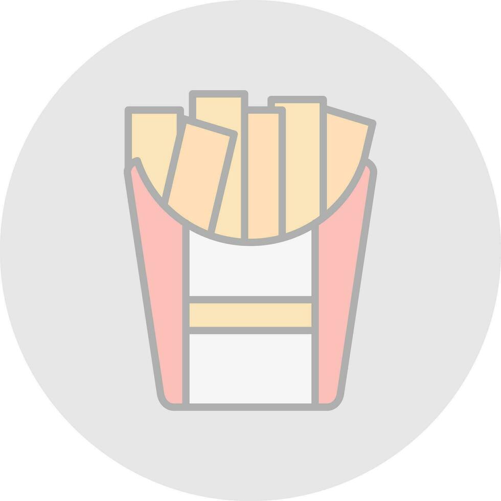 French fries Vector Icon Design