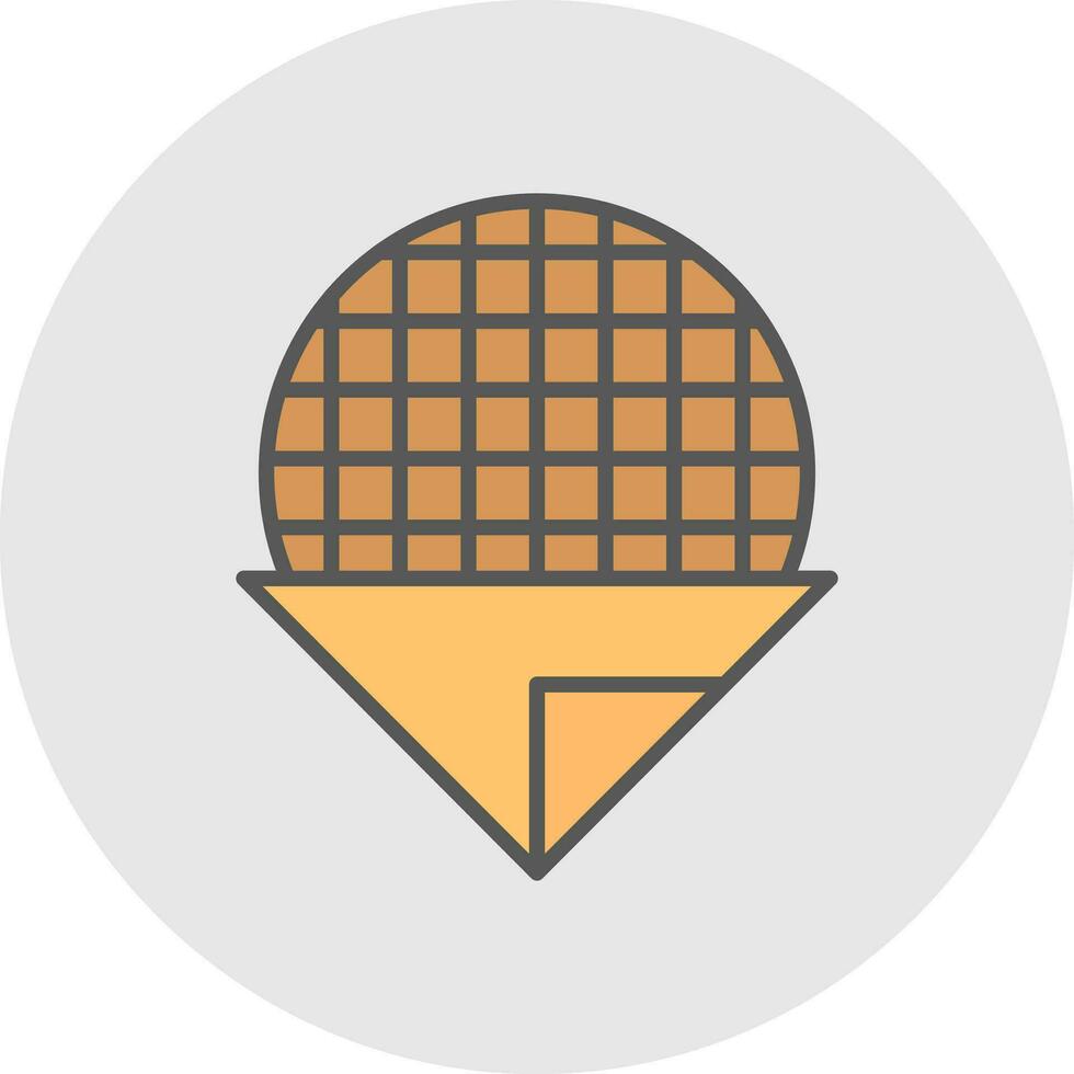 Stroopwafel Vector Icon Design