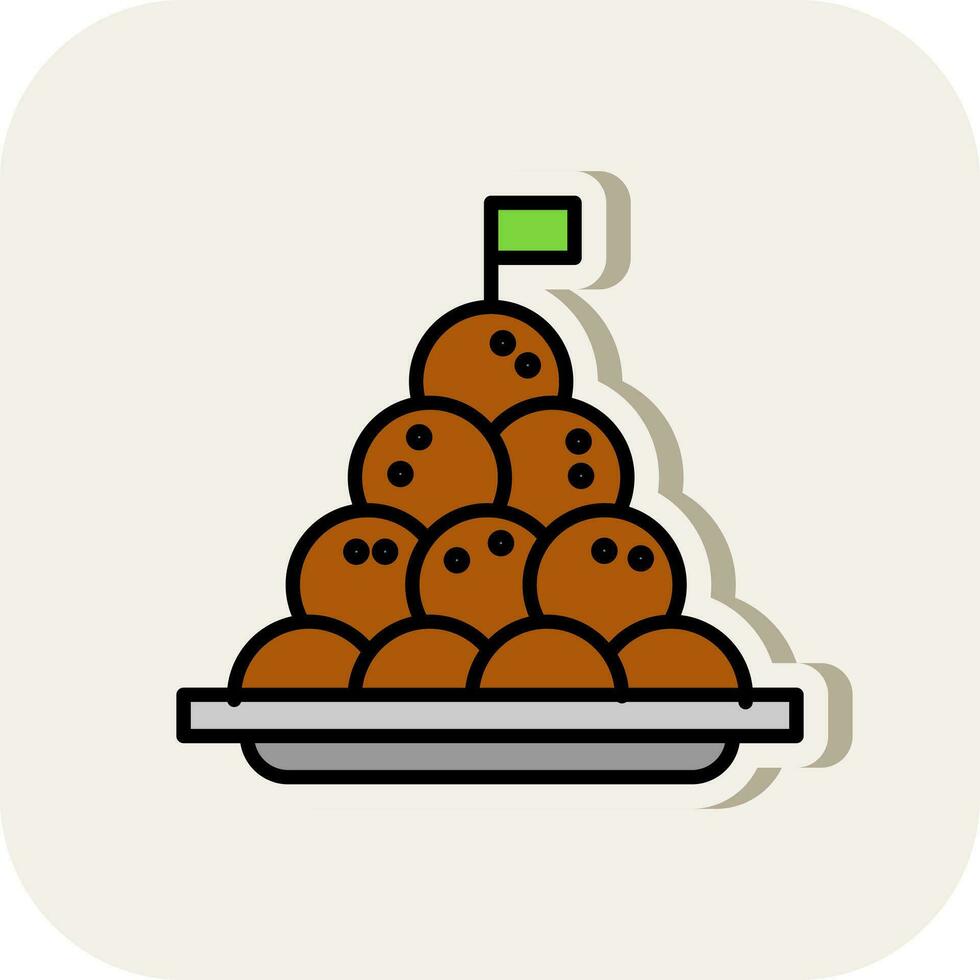 Bitterballen Vector Icon Design