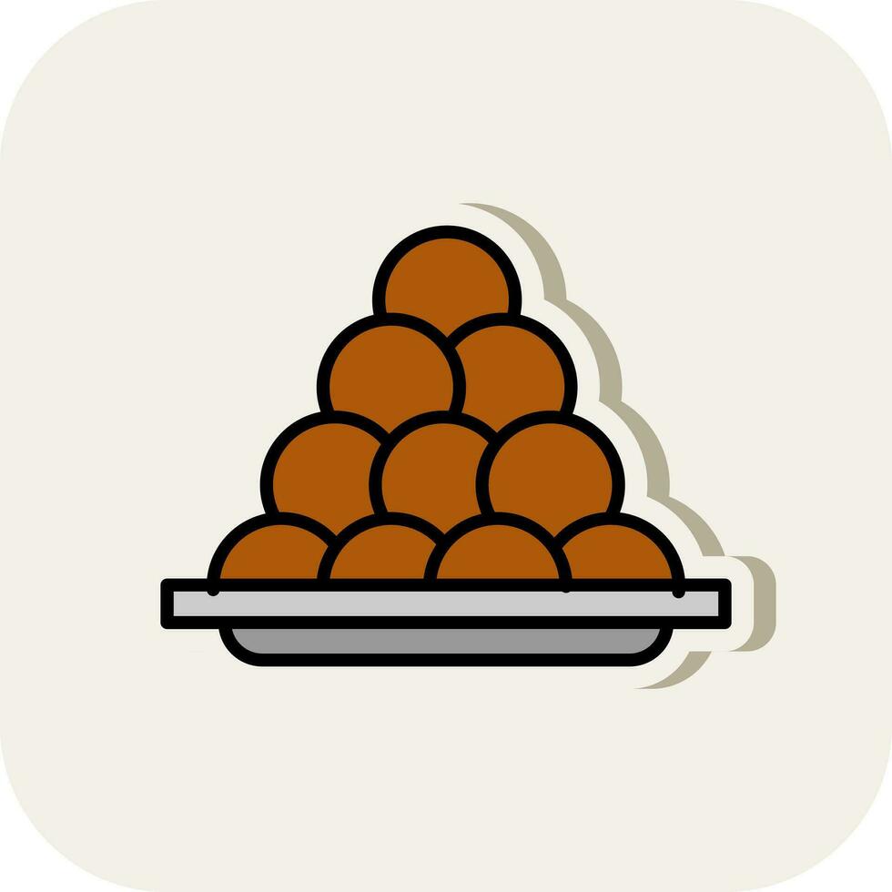 oliebollen vector icono diseño