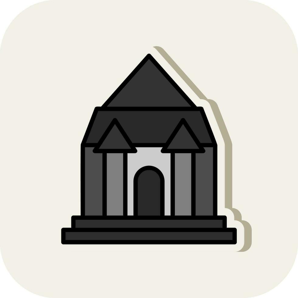 Keukenhof castle Vector Icon Design